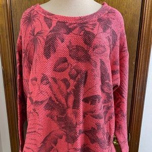 Soft Surroundings Floral Leaf Sweater Size 1X